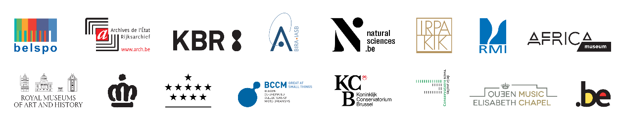 Logos of BELSPO and the Federal Scientific Institutions and partners